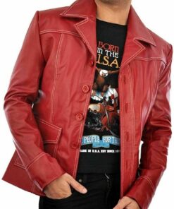 Fight Club Brad Pitt Red Leather