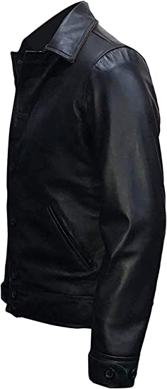 Men's New Motorcycle Black Biker Real Leather Jacket - Image 4