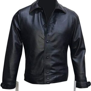 Men's New Motorcycle Black Biker Real Leather Jacket