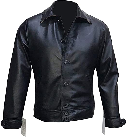 Men's New Motorcycle Black Biker Real Leather Jacket
