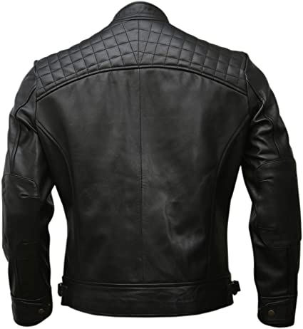 Mens Genuine Leather Biker Jacket Black Motorcycle Jackets for Men - Image 2