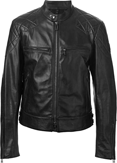 Mens David Beckham Black Real Leather Jacket. - Image 6
