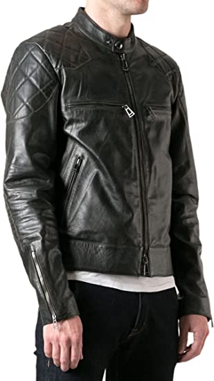 Mens David Beckham Black Real Leather Jacket. - Image 7