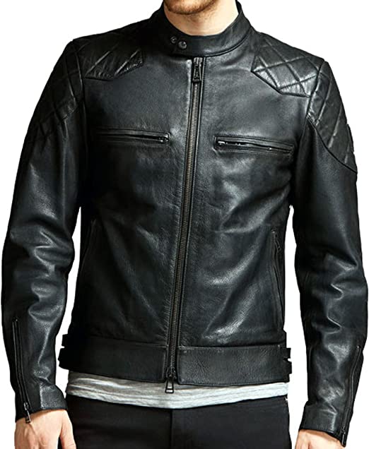 Mens David Beckham Black Real Leather Jacket. - Image 4