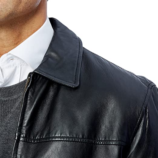 Muzqey Men's New Zealand Lambskin Leather Classic Open Bottom Jacket - Image 3