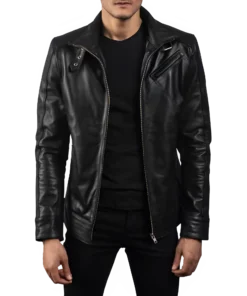 Muzqey Men’s Real Leather Bomber Jacket