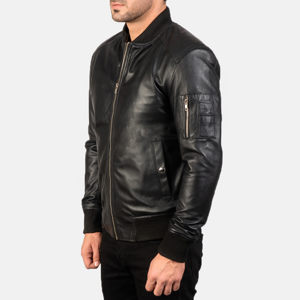 Bomber Genuine Leather Men's Jacket - Image 4