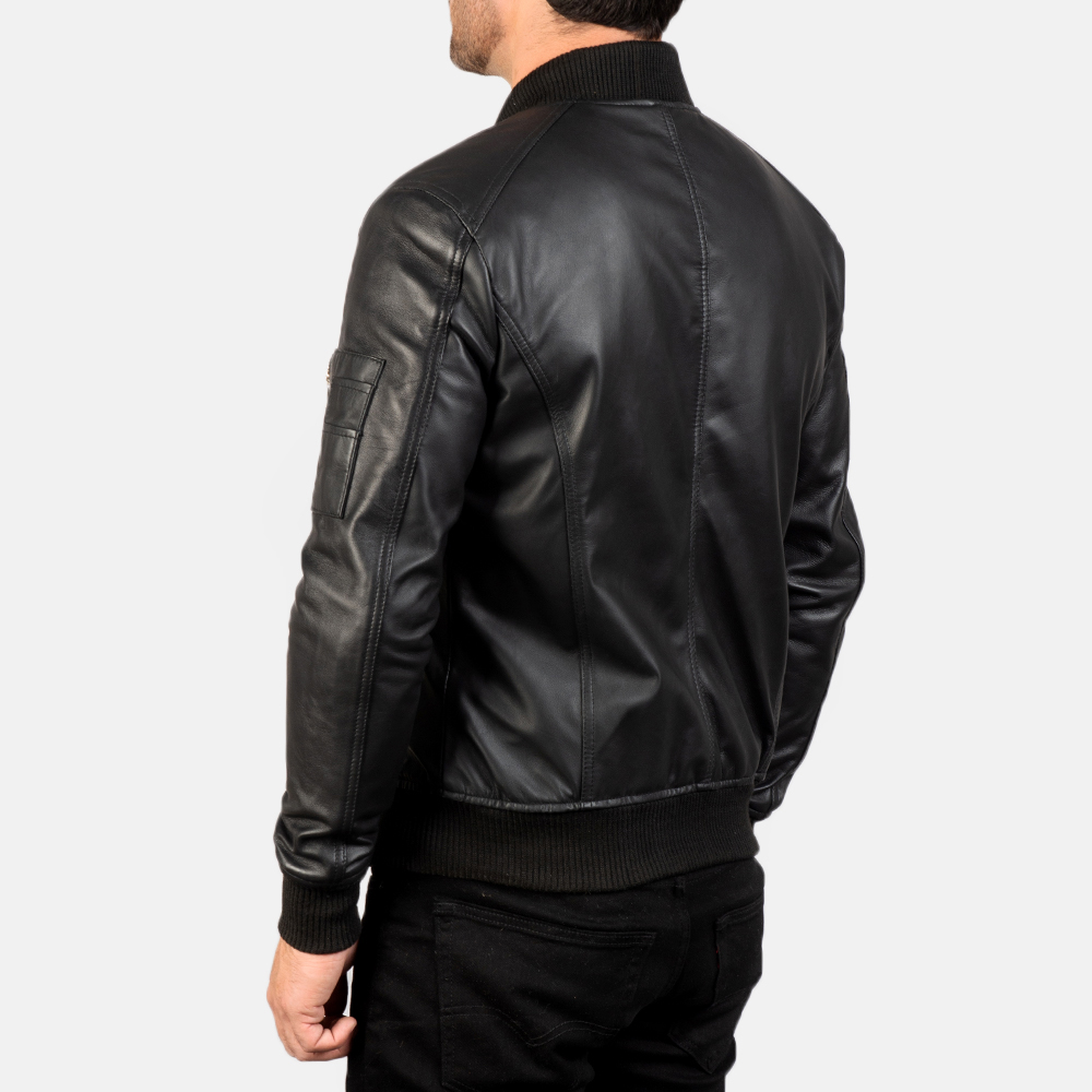 Bomber Genuine Leather Men's Jacket - Image 2