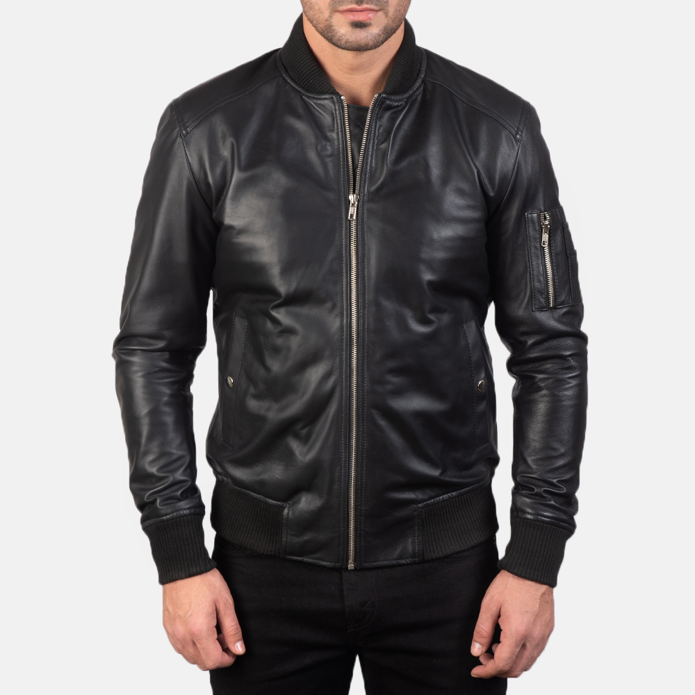 Bomber Genuine Leather Men's Jacket - Image 5
