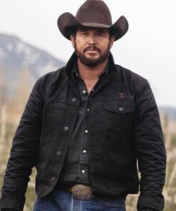 Men’s Cowboy Stylish Black Cotton jacket