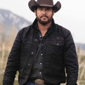 Men's Cowboy Stylish Black Cotton jacket
