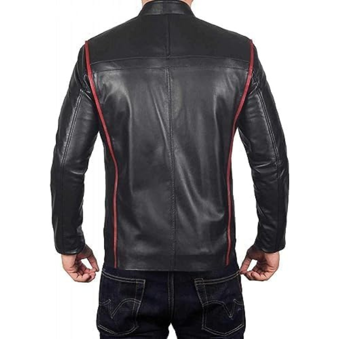 Mass Effect 3 Mens N7 Cafe Racer Real Leather Jacket - Image 2