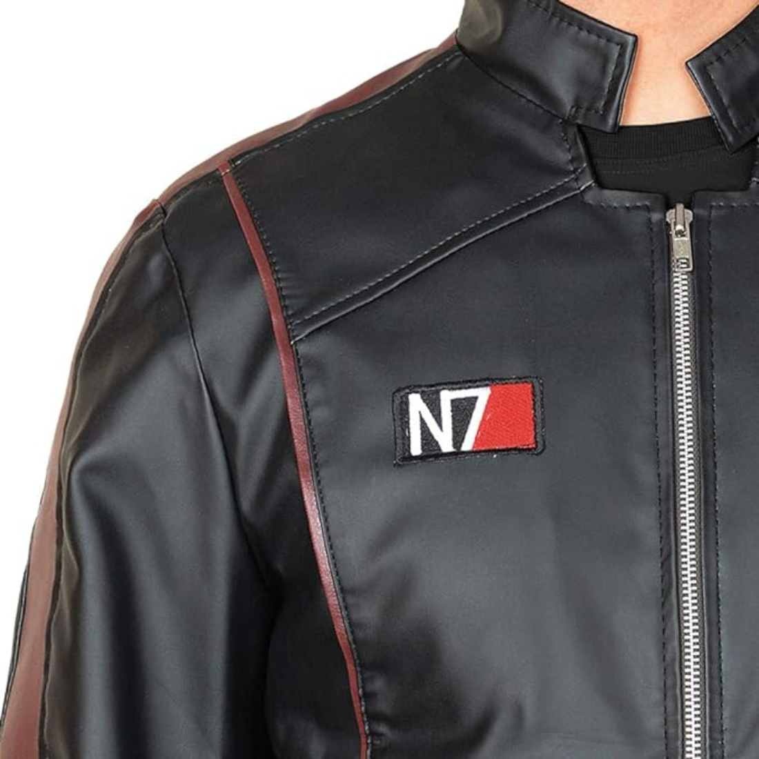 Mass Effect 3 Mens N7 Cafe Racer Real Leather Jacket - Image 3