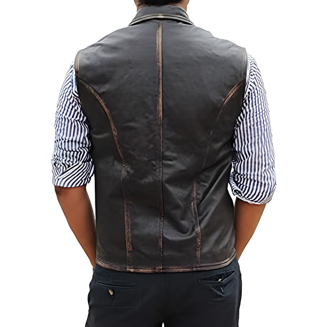 Hell on Wheels Cullen Bohannan Real Leather Motorcycle Biker Vest - Image 2