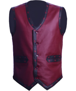 Men’s Genuine Motorcycle Leather Vest Gangster