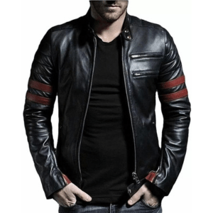 Muzqey Men's Genuine Lambskin Leather Jacket (Black, Biker Jacket)