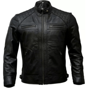 Mens Genuine Leather Biker Jacket Black Motorcycle Jackets for Men