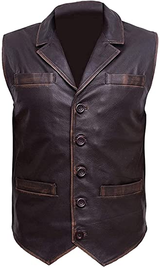 Hell on Wheels Cullen Bohannan Real Leather Motorcycle Biker Vest - Image 3