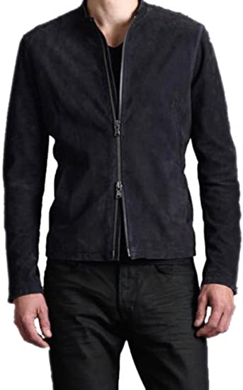 Men's James Bond 007 Slim-fit Spectre Daniel Craig Style Black Suede Leather Jacket - Image 3