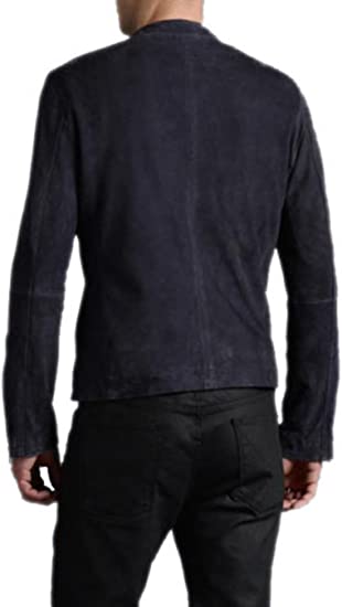 Men's James Bond 007 Slim-fit Spectre Daniel Craig Style Black Suede Leather Jacket - Image 2