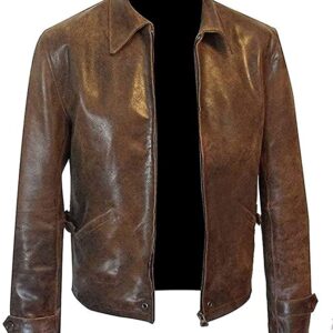 Muzqey Men's James Bond 007 Skyfall Daniel Craig Vintage Brown Article Real Leather Jacket