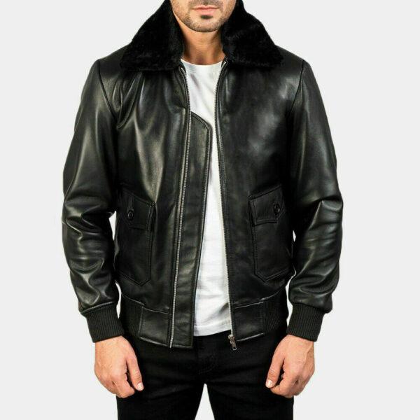 G-1 Aviator Black Jacket - Image 2