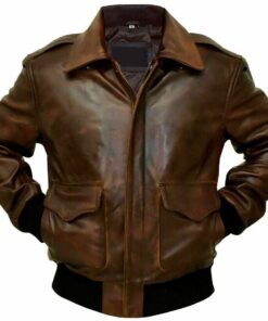 Men’s A-2 Aviator Distressed Brown Genuine